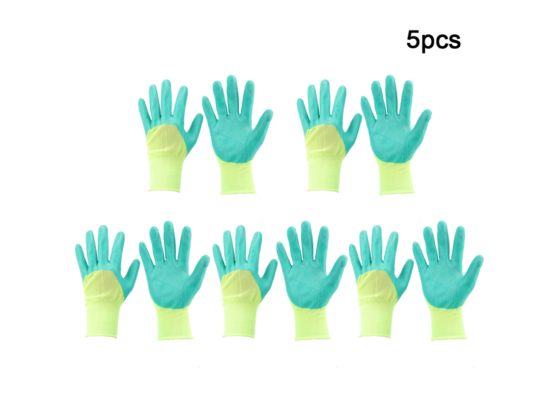 Guantes de jardinería y trabajo transpirables, antideslizantes y resistentes al desgaste (5 pares)