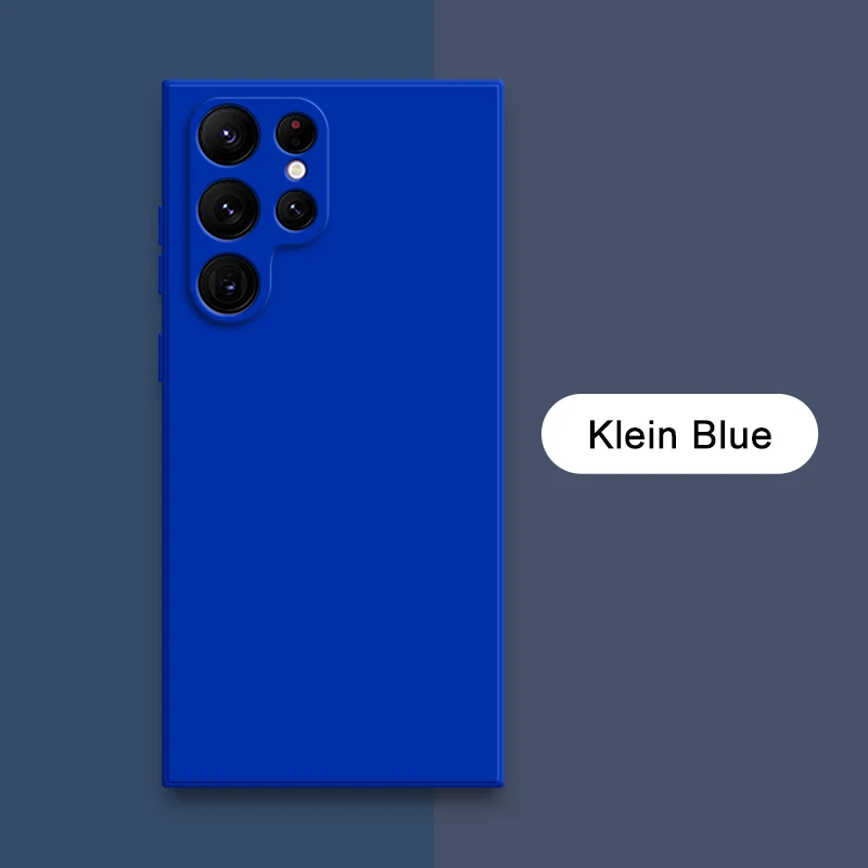 (samsung S20 Plus, Klein Blue) Funda Protectora De Silicona Líquida Para Teléfonos Samsung, Cubierta Trasera De Tela Suave.
