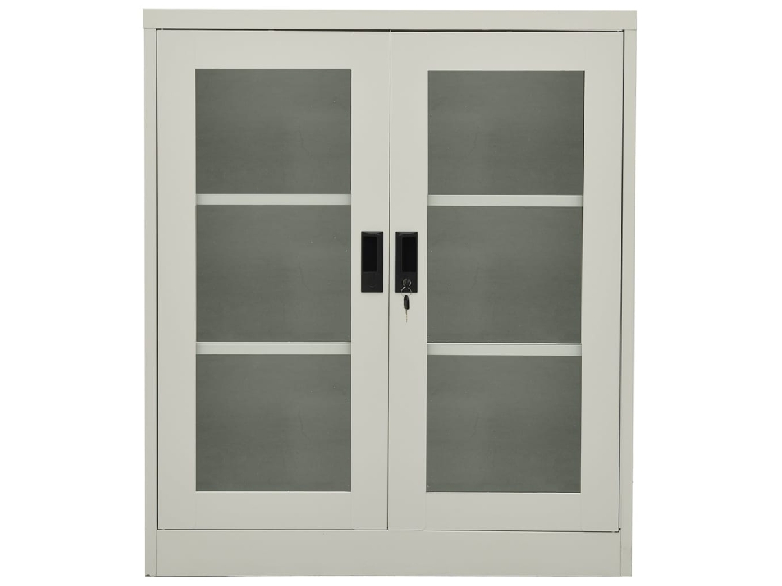 Maison Exclusive - Armario De Oficina De Acero Gris Claro 90x40x105 Cm