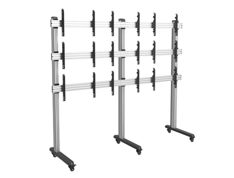 Soporte de suelo móvil para 9 TV 50"-55"
