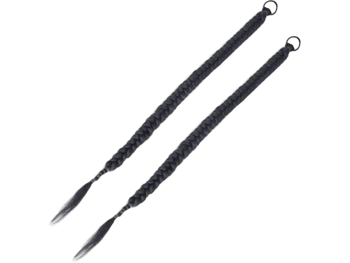 Lot De 2 Extensions De Queue De Cheval Tressée Longues 100 Cm En Fibre Synthétique Jacque Postich...