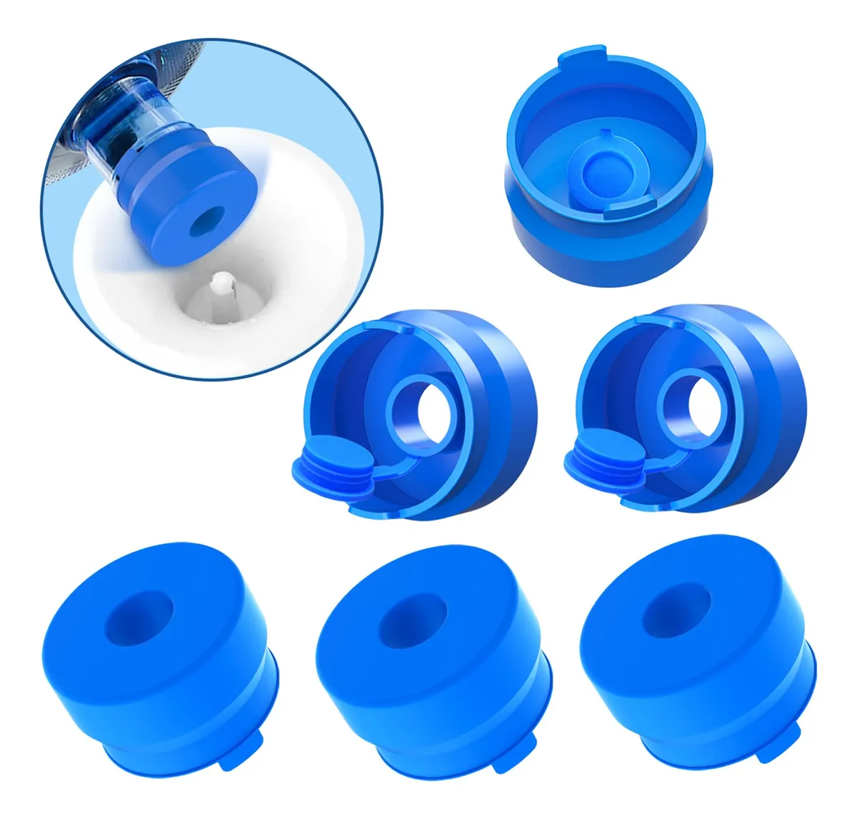 Tapa para jarra de agua de 3 y 5 galones M, paquete de 3 slowmoose