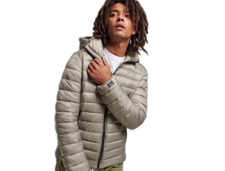 Abrigo para Hombre SUPERDRY (Poliéster - M - Gris)
