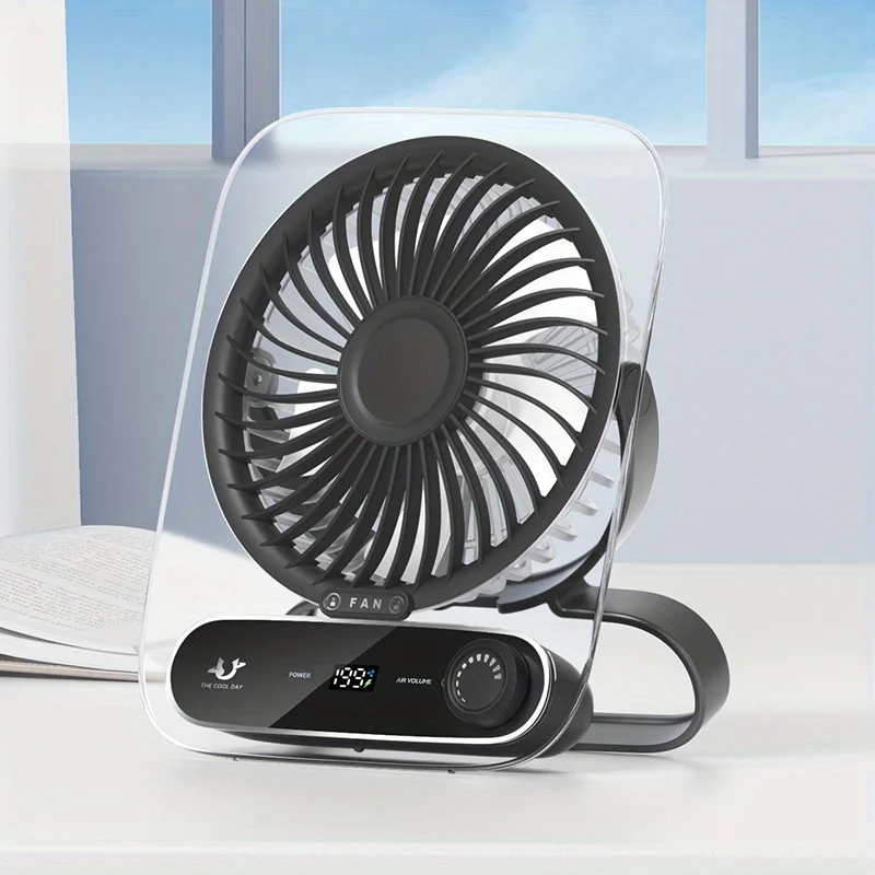 (negro) Mini Ventilador De Refrigeración De Alta Velocidad, Ventilador De Escritorio Portátil, Multifuncional De Mano/escritorio/montaje En Pared.