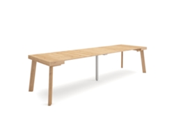 Mesa Consola extensible 300 Para 14 comensales Patas de madera Roble