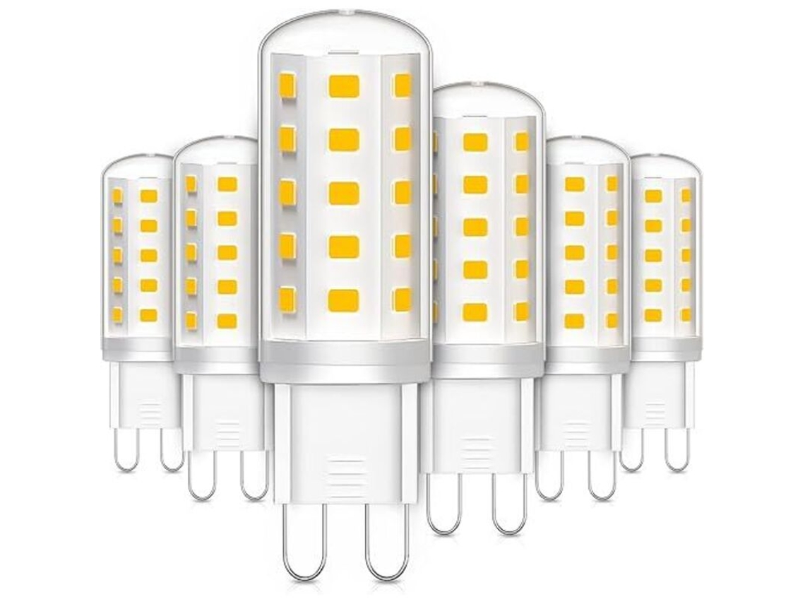 Paquete De 6 Bombillas Led G9, De 3w, Equivalentes A Las Bombillas Halógenas.