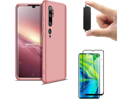Carcasa, Protector y Soporte Xiaomi Mi Note 10 Pro Slim armor 360º Rosa