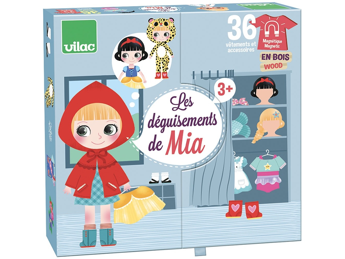 Jogo de Mesa VILAC Mia Wooden Magnetic Doll (3 Anos)