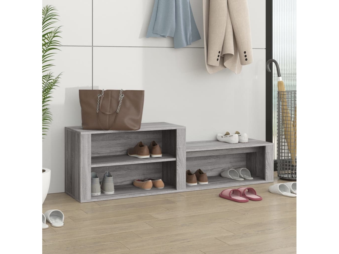 Zapatero Organizador en Derivados de Madera Sonoma Gris 150X35X45 Cm