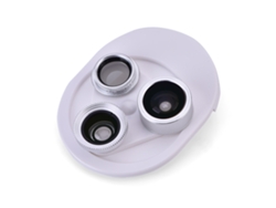 Kit De Lentes Para Teléfono (gran Angular Y Macro) Lente Universal Para Teléfono Gran Angular Macro Ojo De Pez Polarizador Set De 4 En 1 Plata