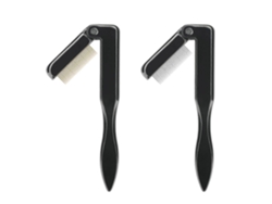 Peine para cejas con dientes metálicos, herramienta profesional para recortar pestañas y cejas, negro, Jinyubo Store
