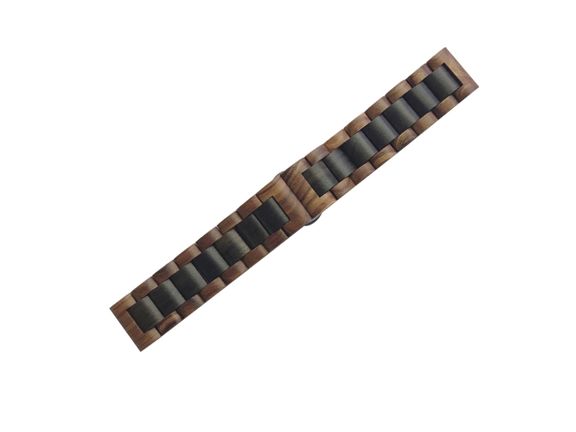 Correa universal de madera de bambú natural para relojes de 20 mm. Sistema de liberación rápida para un fácil reemplazo.