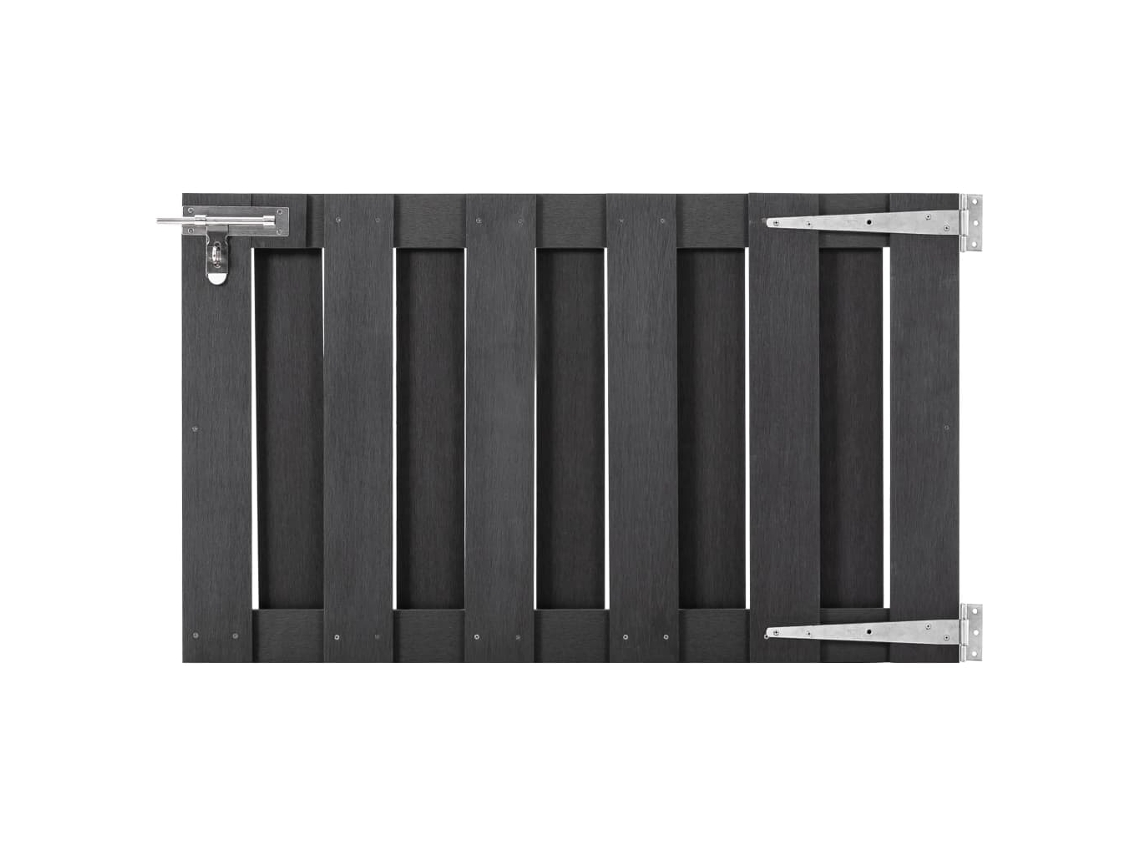 Puerta De Jardín De Wpc Gris 100x60 Cm