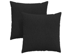 Juego de 2 cojines para sofá HARLANV1 de 60x60cm, color negro.