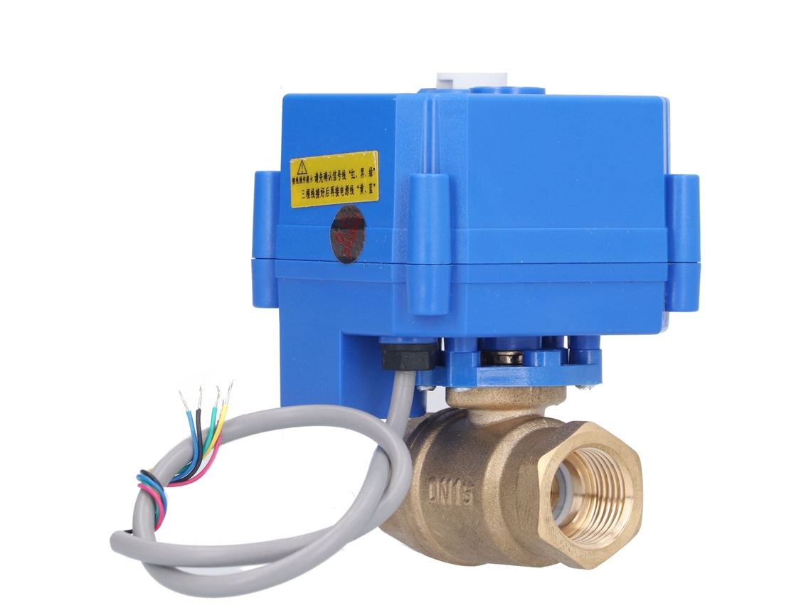 2026velora-Válvula motorizada para pellets DN15 de latón con indicador DC3-6V BSP1/2 pulg.
