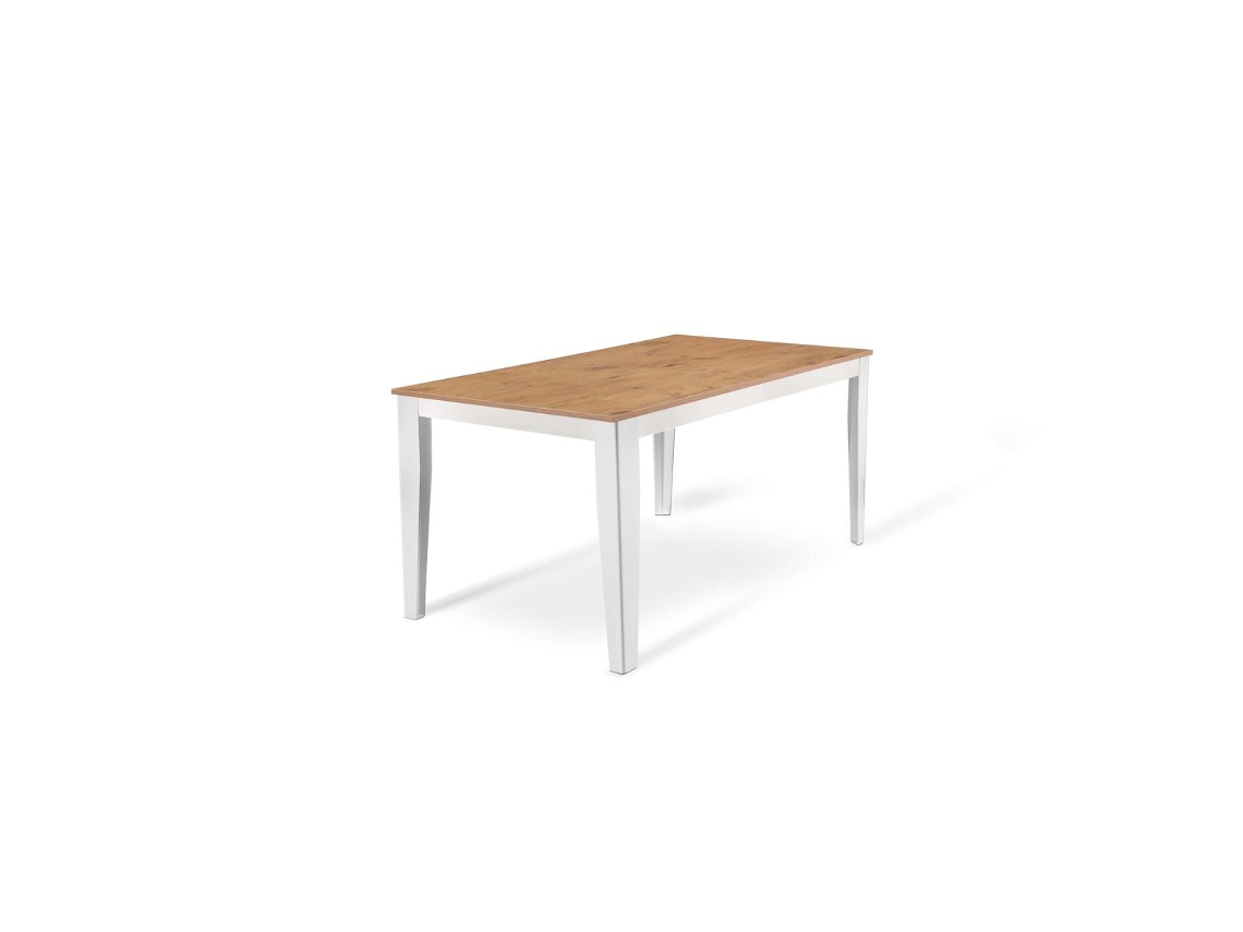 Grande - Mesa extensible (130/290 x 80 cm) en Melamina Blanco STONES