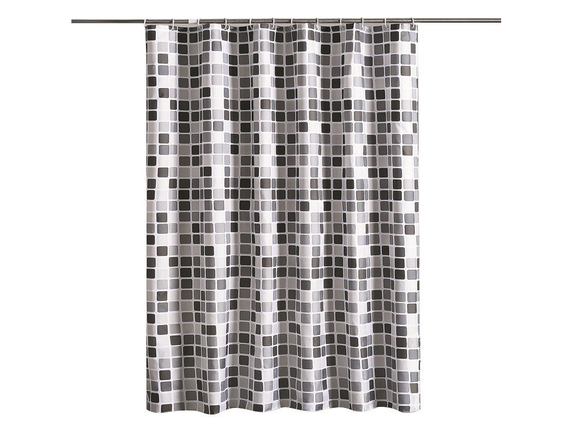 2026-cortina De Ducha Resistente A Moho Y Humedad Impermeable Con 12 Ganchos (patrón Mosaico)
