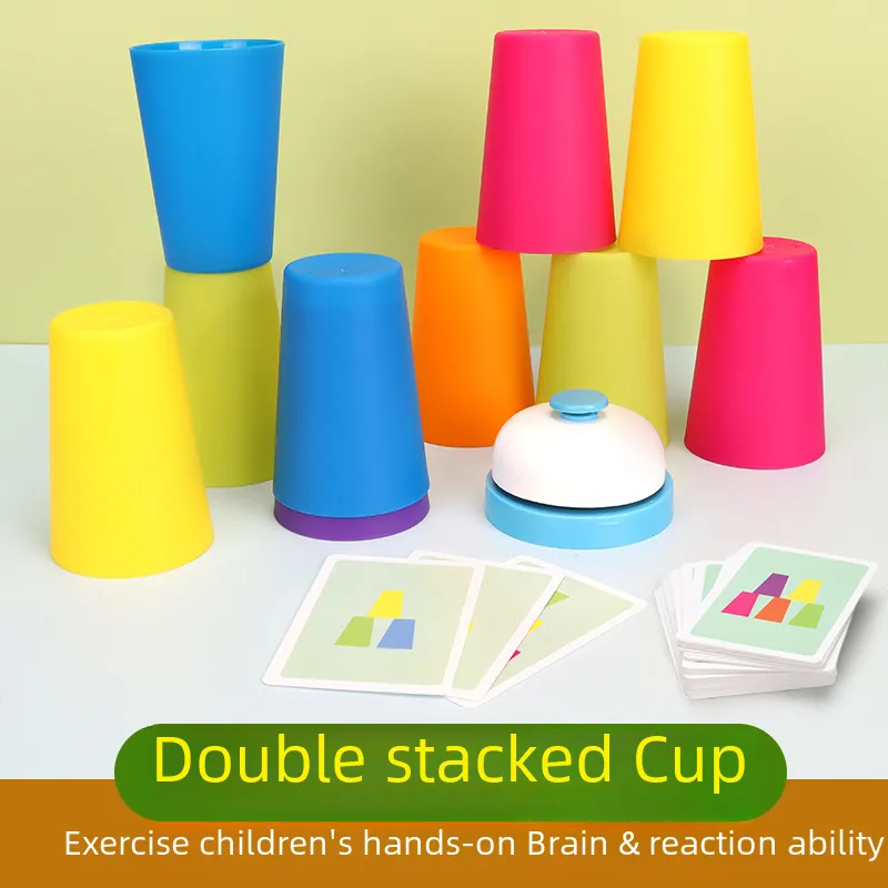 Juego de vasos apilables Slowmoose Kids, paquete de 6