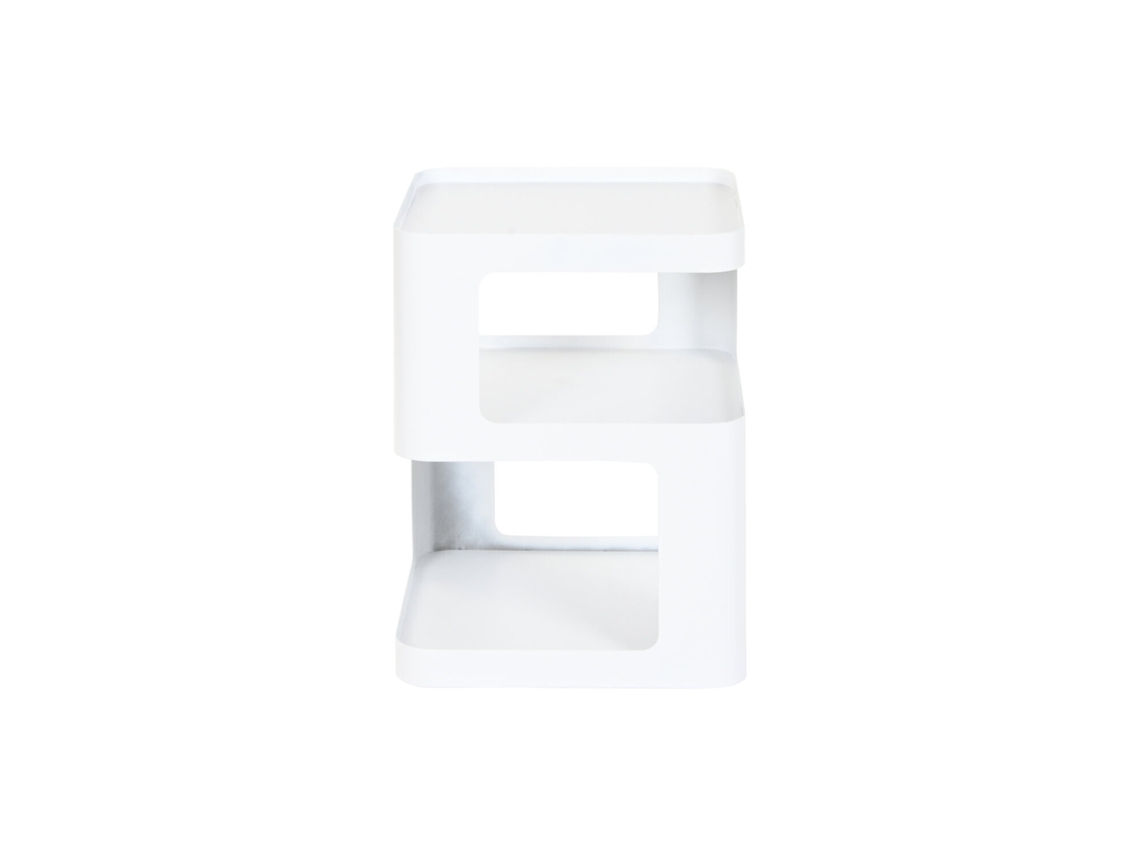 Mesa auxiliar de metal blanco 40x40x54cm ALEXANDRA HOUSE LIVING