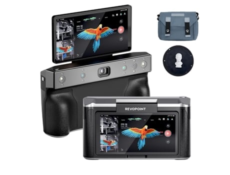 REVOPOINT MIRACO PRO Escáner 3D portátil de 32 GB de RAM para impresoras 3D, precisión de 0,02 mm, con pantalla plegable de 180, escaneo rápido de ...