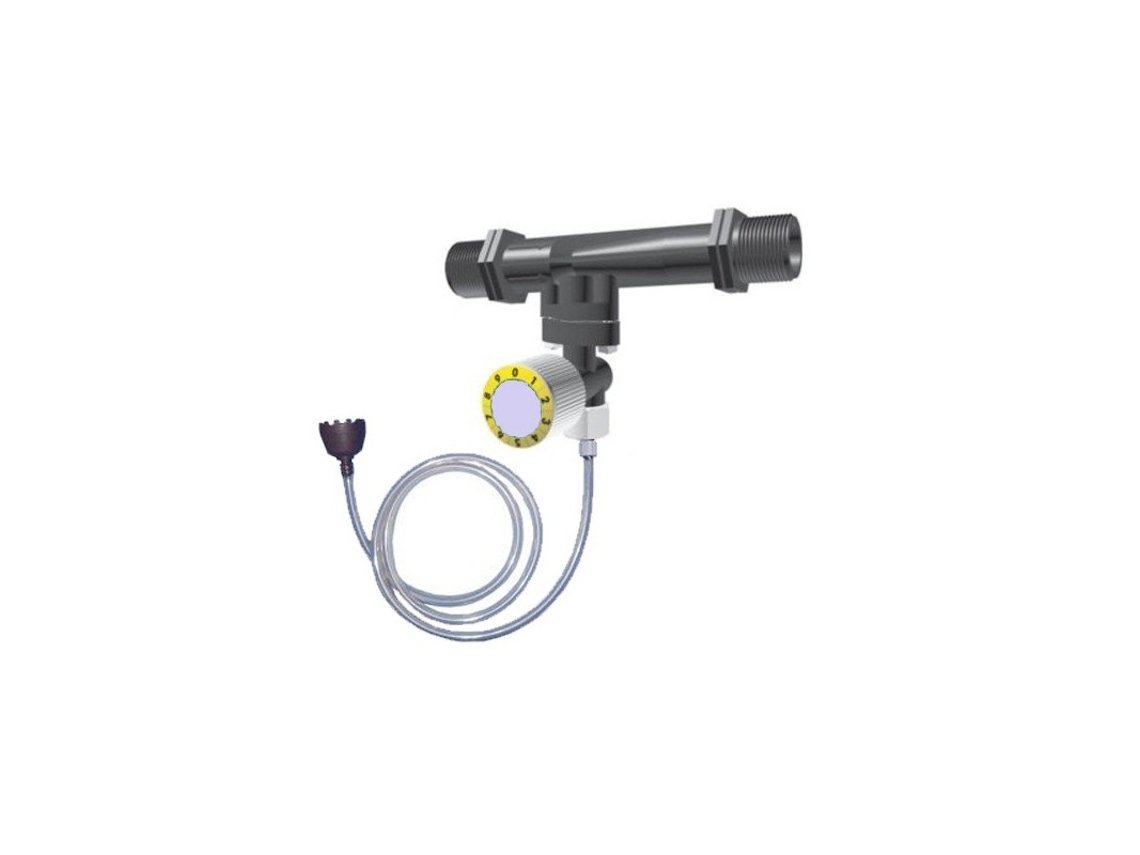 Inyector Fertilizante Venturi 32 7Mm Con Llave Dosificadora SUINGA