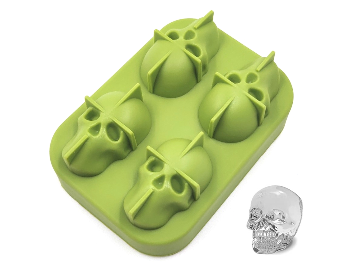 Molde de hielo con forma de calavera 3D para whisky, cócteles y bebidas Kofihety