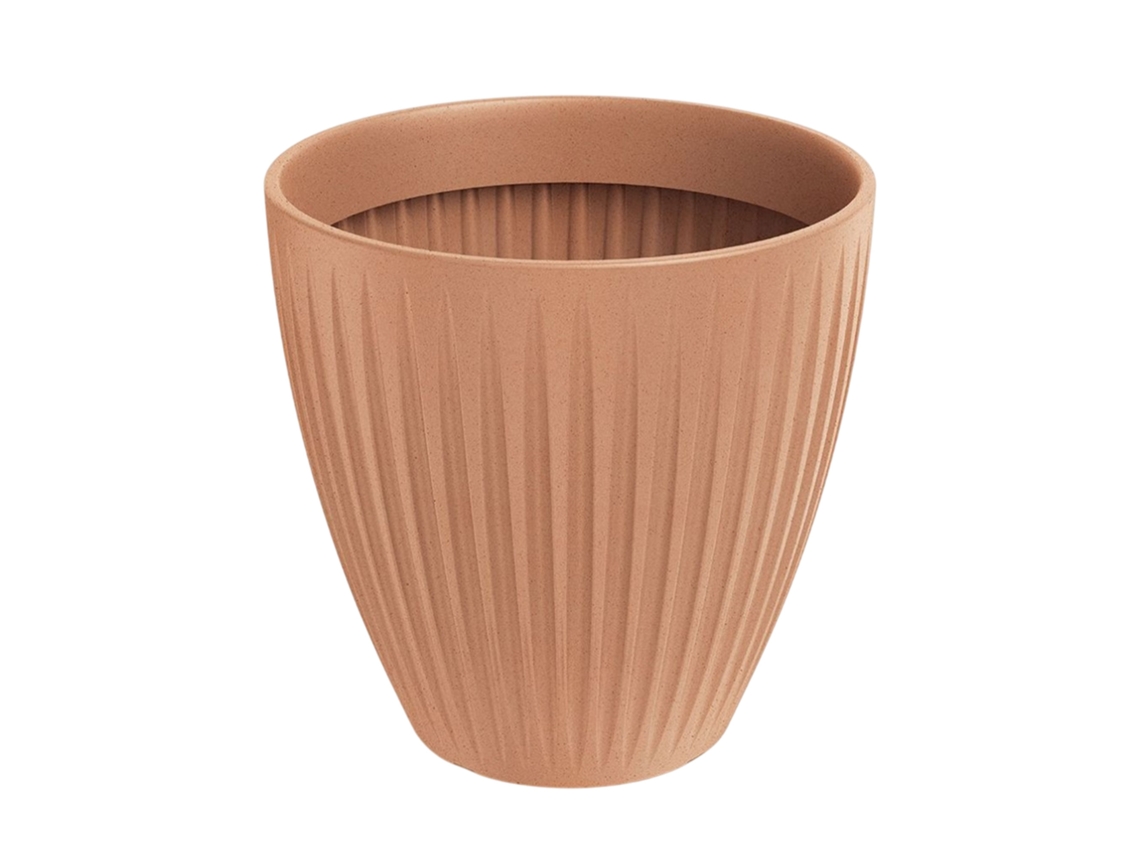 Jarrón redondo mediano Well Home Latia de terracota, Ø48x48 cm.