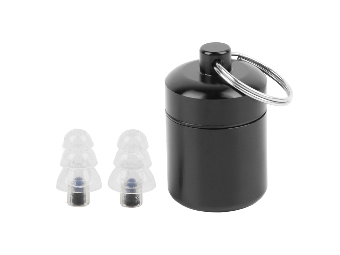 Auriculares de silicona líquida para música y conciertos con lata metálica