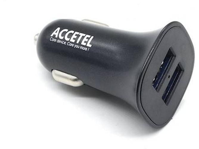 Cargador de coche ACCETEL 2.1A 2xUSB Negro