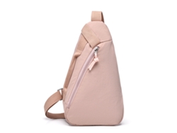 (Rosa) Bolso deportivo de pecho estilo japonés, bolso cruzado, bolso sencillo y multifuncional.
