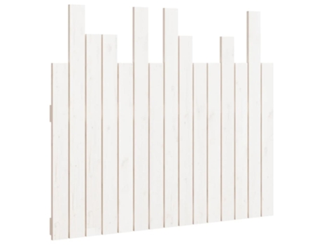 MAISON EXCLUSIVE - Cabecero de cama pared madera maciza pino blanco 95,5x3x80 cm