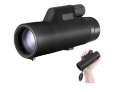 Telescopio monocular HD 12x50 para adultos, 16,55 mm, Bak4 Prism, alta definición, visión nocturna con poca luz, color negro USHION