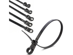 2026-cinturones De Cable Autobloqueantes De Nylon Con Agujeros De Tornillo Para Hogar Oficina Jardin 100/250pcs 100 Unidades 3x100mm Negro