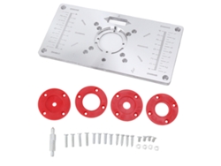 Placa De Inserción Para Mesa De Fresadora, Placa De Aluminio Para Fresadora Con 4 Anillos De Inserción Para Recortar,