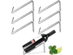 Soporte Para Botellas De Vino De Acero Inoxidable, Juego De 6, Organizador Elegante Para Amantes Del Vino.