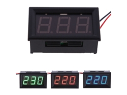 Voltímetro Digital Con Panel Led De 0,56 Pulgadas Y Dos Cables, Medidor De Voltaje Cc De 70-500 V.