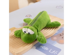 Estuche de peluche creativo, gran capacidad, diseño de dibujos animados – 1 pieza Rana Hexinyigjly