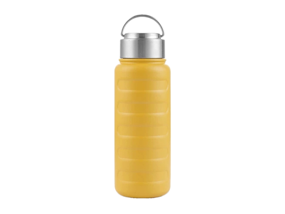 Vaso de 20 oz, taza térmica de acero inoxidable con aislamiento al vacío, color naranja KOFIHETY