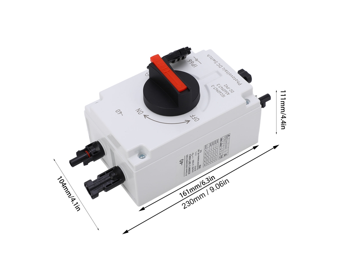 2026dz-Interruptor De Desconexión Solar Pv 32a 4p Ip66 Aislador Fotovoltaico Con Fechamento Com Penha Dc1200v