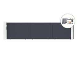 Puerta corredera 6m EIGER H.140cm aluminio motorización TANKER C600 CASANOOV