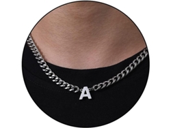 2026-cadena De Eslabón Cubano Con Colgante De Inicial A-z Acero Inoxidable 6.5mm 18+2 Pulgadas Regalo De Joyería Para Hombres Mujeres Niños