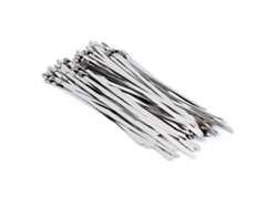 50 Peças De Cintas De Aço Inoxidável 304 Auto-bloqueantes 8'' (4.6200mm) Anti-corrosivas Para Envoltório De Escape