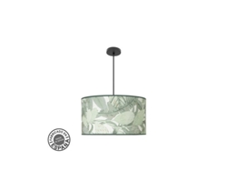 Colgante Moda 3xe27 Negro/hoja Verde Regx50x50cm C/difusor