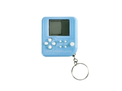 Ats-llavero Consola De Juegos Retro Bloques Mini Consola Portátil De Juegos Bloques Azul