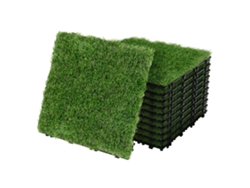Baldosas De Césped Artificial Ml-design 30x30cm/22 Piezas=2m² Sistema De Click Y Drenaje