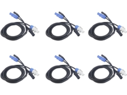Cable Powercon 6x Con Conector Combinado Y Línea De Señal Xlr Para Conexión De Tránsito
