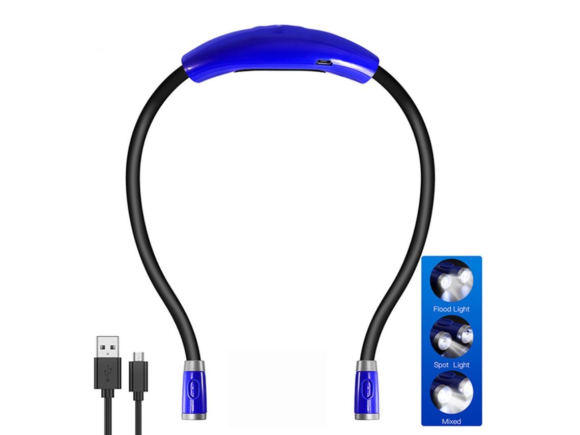 C2 Usb Lâmpada De Leitura Luz Noturna Pescoço Livro Luz Recarregável Mãos Livres Durável Led Para Tricô Camping Reparação De Iluminação De Trabalho