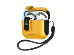 Estuche protector automático desplegable para auriculares con bloqueo de interruptor para AirPods 3