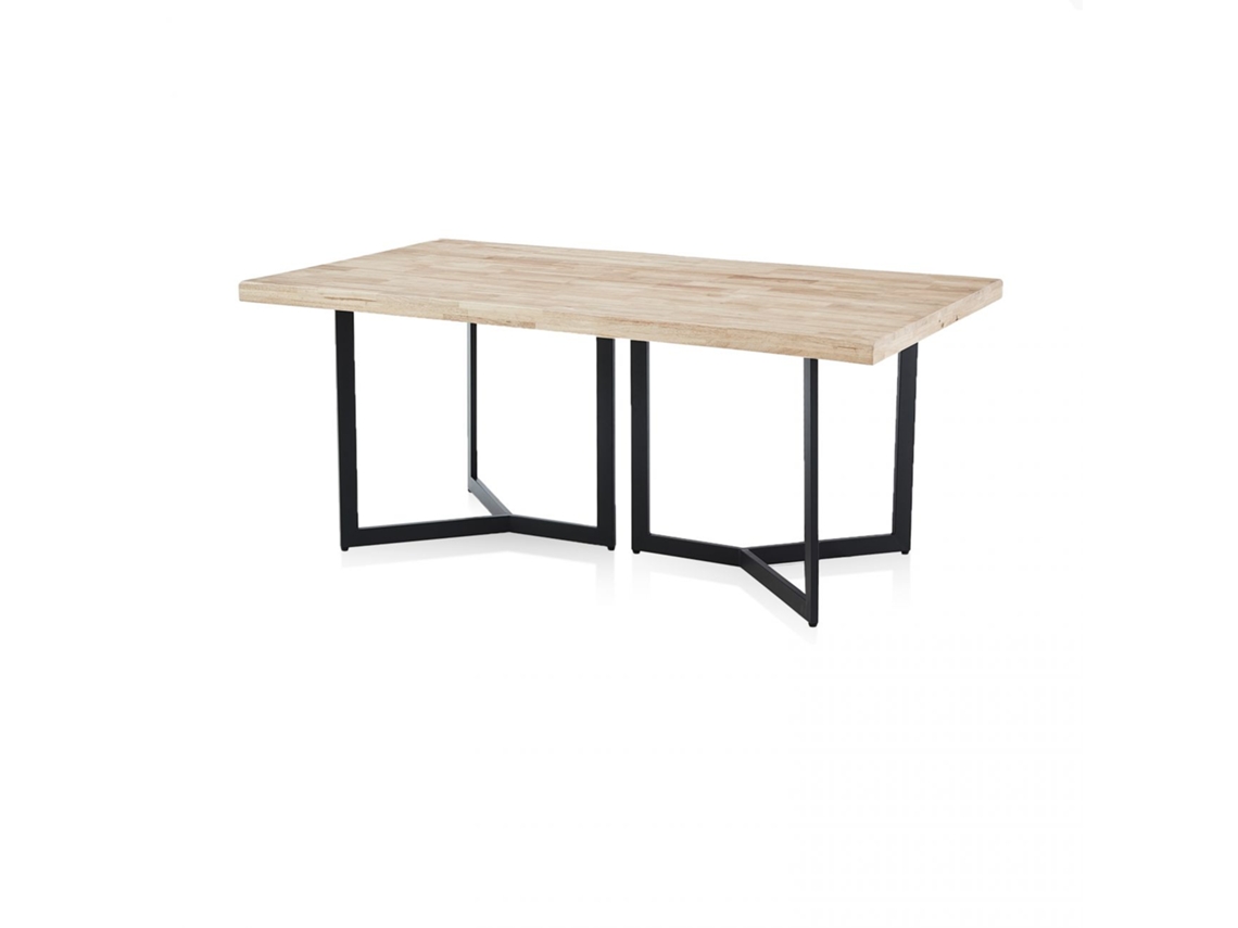 Mesa de comedor Jokul 180 Negro - Roble 180 x 76 x 100 cm