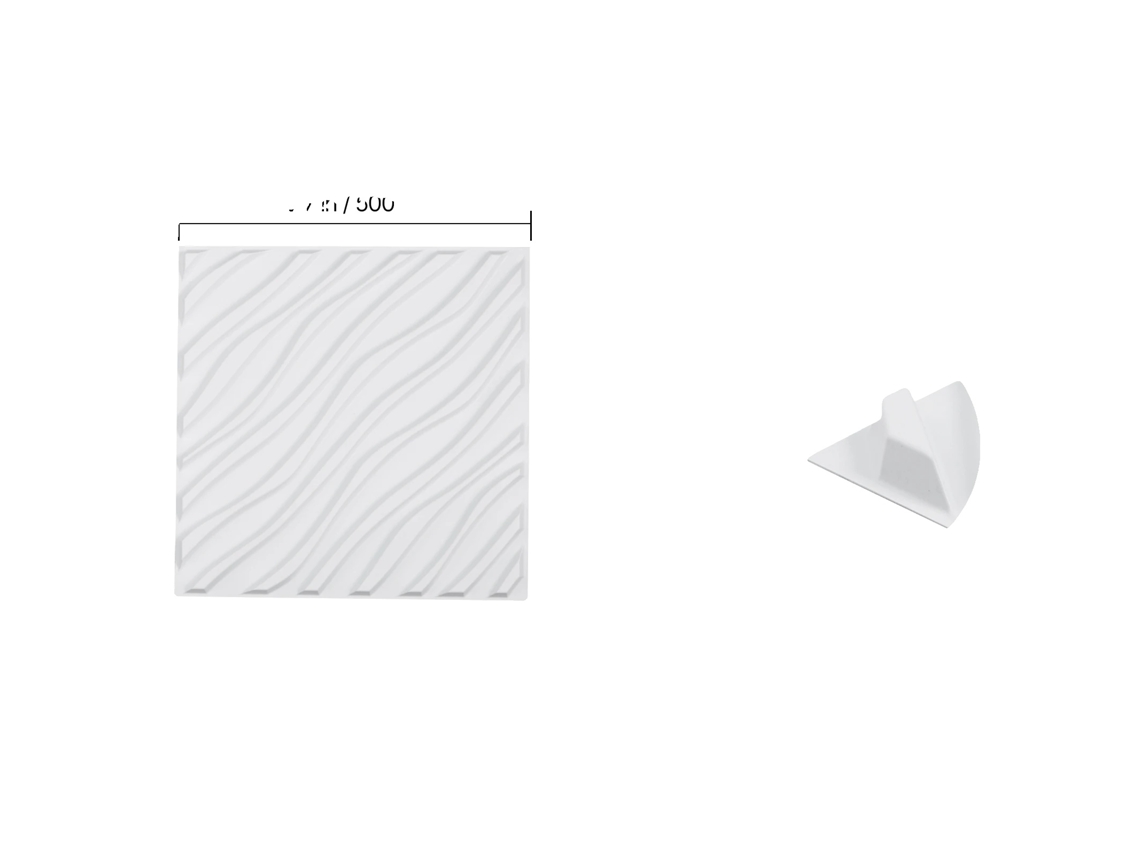 Paneles de pared 3D, material de PVC, diseño personalizable, 50x50cm B